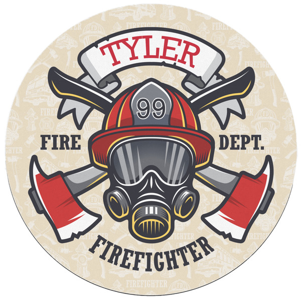 Firefighter Round Mousepad - APPROVAL