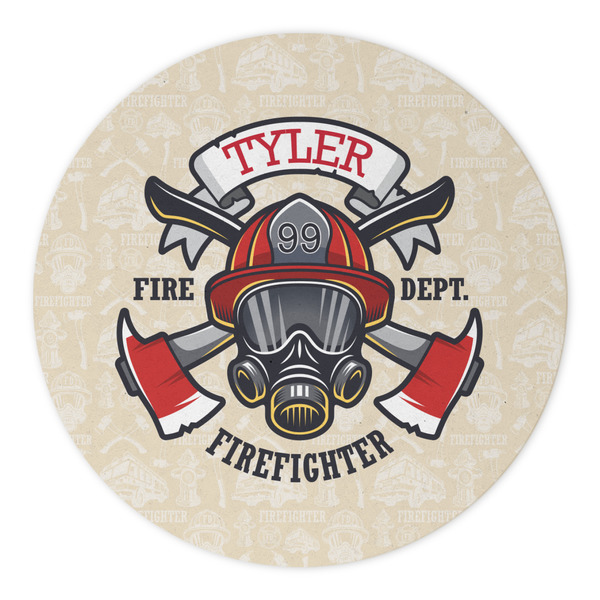 Firefighter Round Paper Coaster - Approval