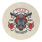 Firefighter Round Paper Coaster - Approval
