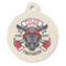 Firefighter Round Pet ID Tag - Large - Front
