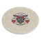 Firefighter Round Stone Trivet - Angle View