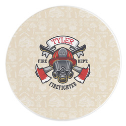 Firefighter Round Stone Trivet (Personalized)