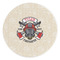 Firefighter Round Stone Trivet - Front View