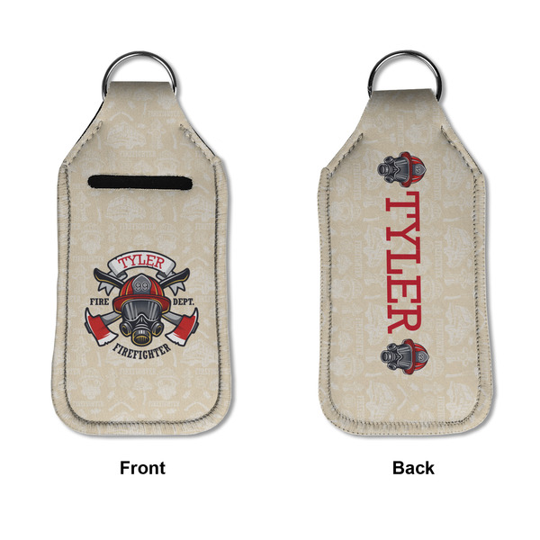 Firefighter Sanitizer Holder Keychain - Large APPROVAL (Flat)