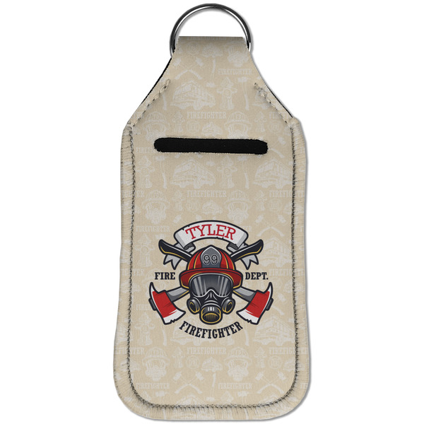 Firefighter Sanitizer Holder Keychain - Large (Front)