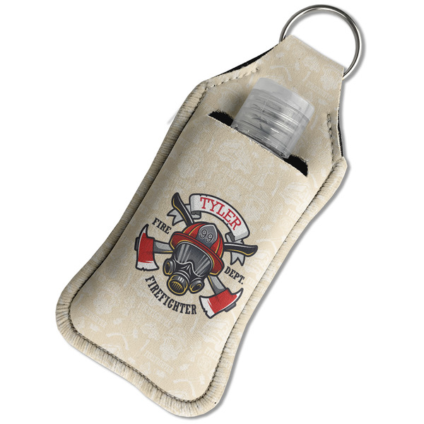 Firefighter Sanitizer Holder Keychain - Large in Case
