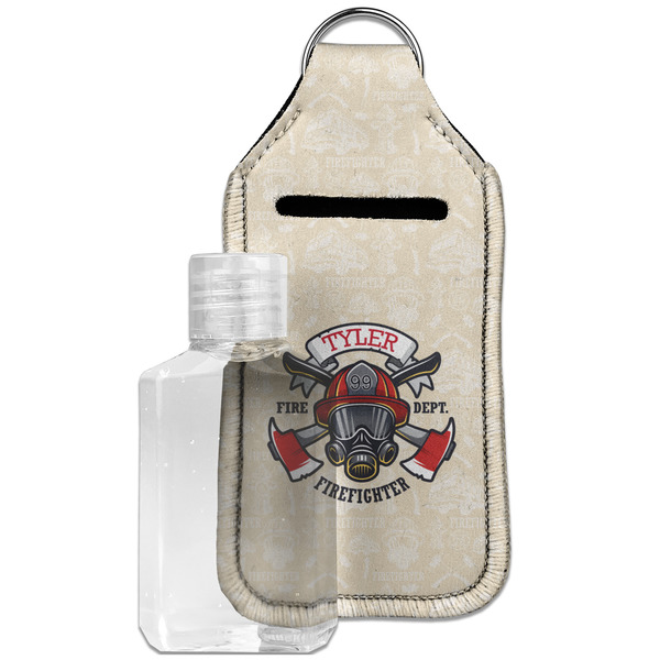 Firefighter Sanitizer Holder Keychain - Large with Case