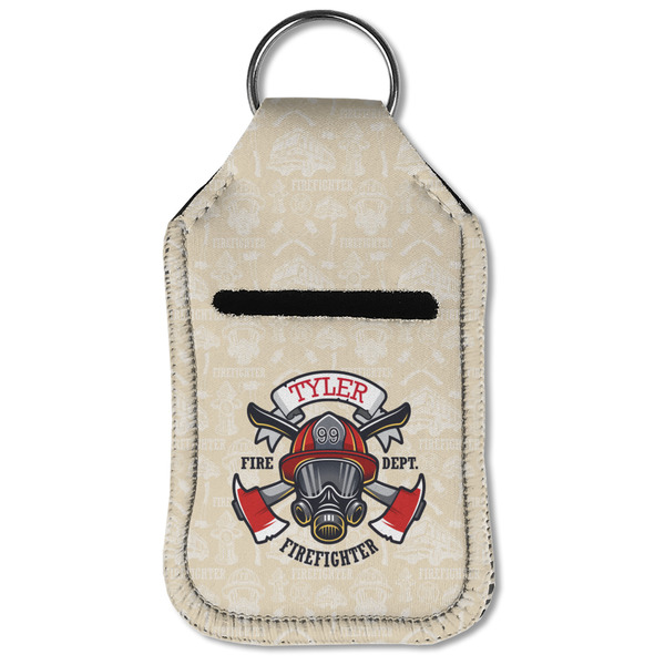 Firefighter Sanitizer Holder Keychain - Small (Front Flat)