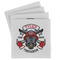 Firefighter Set of 4 Sandstone Coasters - Front View