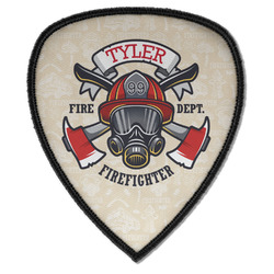 Firefighter Iron on Shield Patch A w/ Name or Text