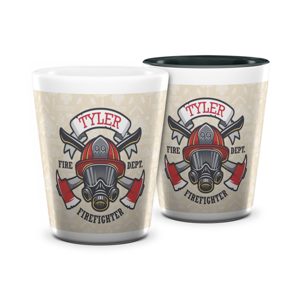 Custom Firefighter Ceramic Shot Glass - 1.5 oz (Personalized)