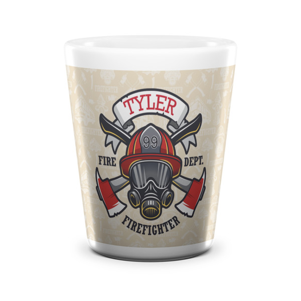 Firefighter Shot Glass - White - FRONT