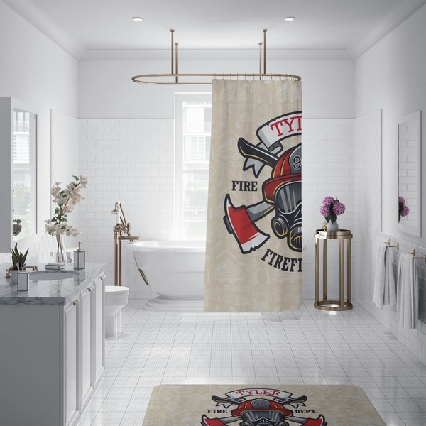 Firefighter Shower Curtain - Custom Size