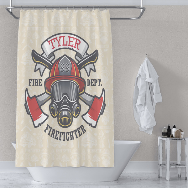 Firefighter Shower Curtain Lifestyle