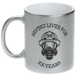Firefighter Metallic Silver Mug (Personalized)