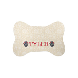 Firefighter Bone Shaped Dog Food Mat (Small) (Personalized)