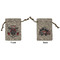 Firefighter Small Burlap Gift Bag - Front and Back
