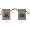 Firefighter Small Burlap Gift Bag - Front & Back (Personalized)