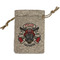 Firefighter Small Burlap Gift Bag - Front (Personalized)