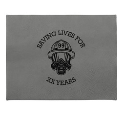 Firefighter Small Gift Box w/ Engraved Leather Lid (Personalized)