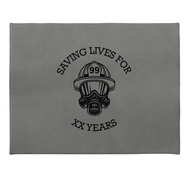 Firefighter Small Engraved Gift Box with Leather Lid - Approval