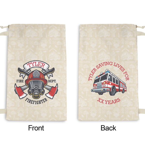 Firefighter Small Laundry Bag - Front & Back View