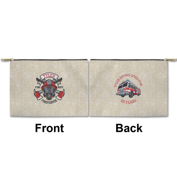 Firefighter Small Zipper Pouch Approval (Front and Back)