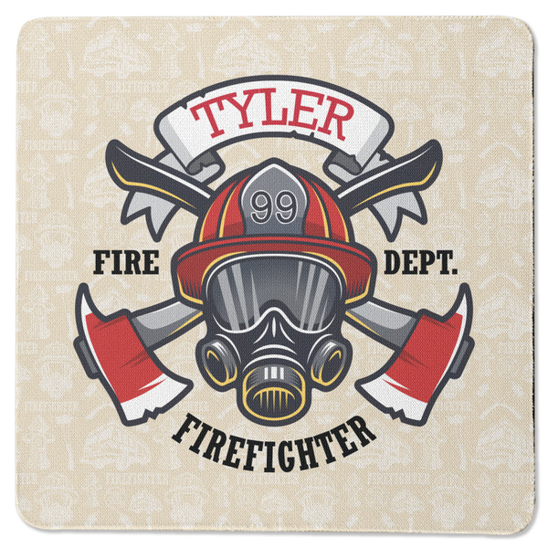 Firefighter Square Coaster Rubber Back - Single