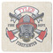 Firefighter Square Rubber Backed Coaster (Personalized)