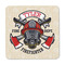 Firefighter Square Fridge Magnet - FRONT