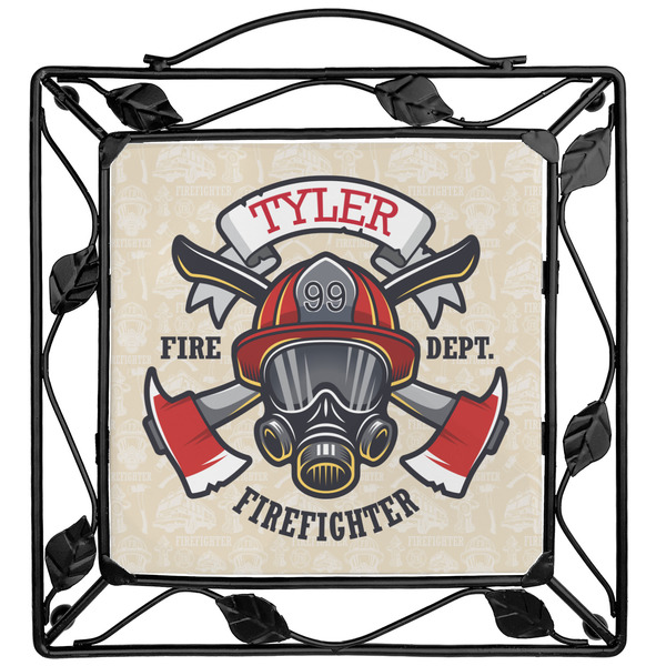 Custom Firefighter Square Trivet (Personalized)