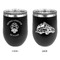 Firefighter Stainless Wine Tumblers - Black - Double Sided - Approval