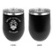Firefighter Stainless Wine Tumblers - Black - Single Sided - Approval