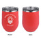 Firefighter Stainless Wine Tumblers - Coral - Single Sided - Approval