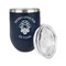 Firefighter Stainless Wine Tumblers - Navy - Double Sided - Alt View