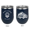 Firefighter Stainless Wine Tumblers - Navy - Double Sided - Approval