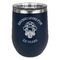 Firefighter Stainless Wine Tumblers - Navy - Double Sided - Front