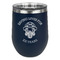 Firefighter Stainless Wine Tumblers - Navy - Single Sided - Front