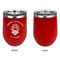 Firefighter Stainless Wine Tumblers - Red - Single Sided - Approval
