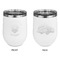 Firefighter Stainless Wine Tumblers - White - Double Sided - Approval