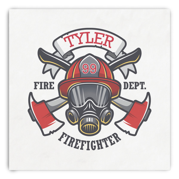 Custom Firefighter Paper Dinner Napkins (Personalized)