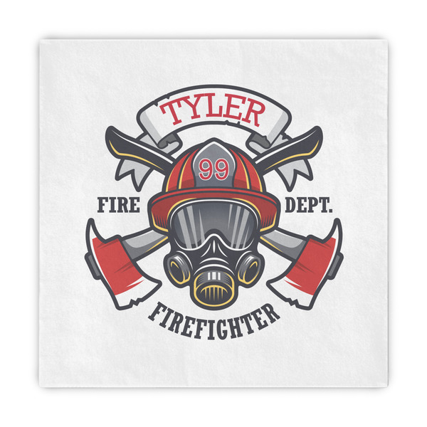 Custom Firefighter Decorative Paper Napkins (Personalized)