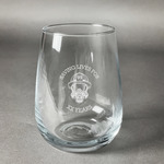 Firefighter Stemless Wine Glass (Single) (Personalized)