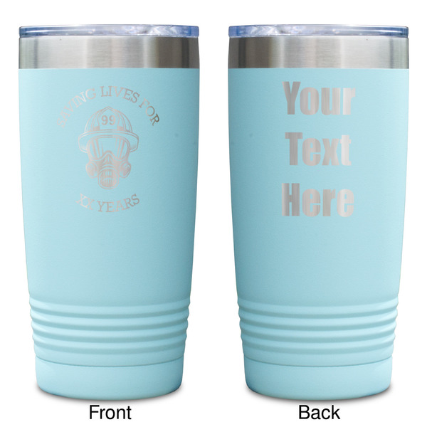 Firefighter Teal Polar Camel Tumbler - 20oz -Double Sided - Approval