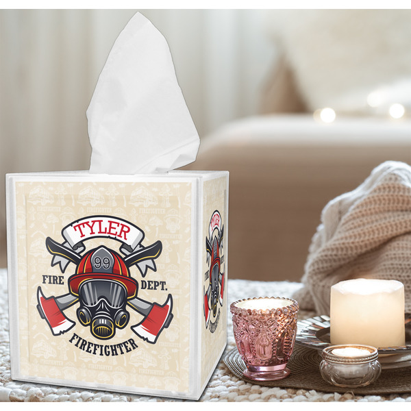 Firefighter Tissue Box - LIFESTYLE