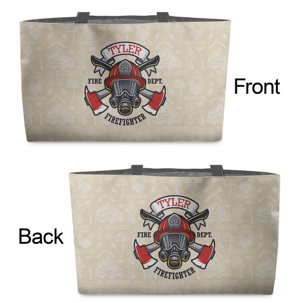 Firefighter Tote w/Black Handles - Front & Back Views