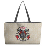 Firefighter Beach Totes Bag - w/ Black Handles (Personalized)