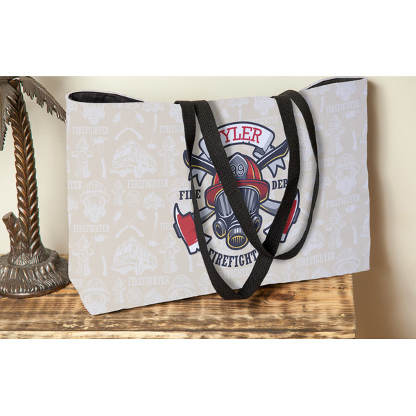 Firefighter Tote w/Black Handles - Lifestyle View