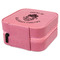 Firefighter Travel Jewelry Boxes - Leather - Pink - View from Rear