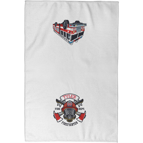 Firefighter Waffle Towel - Partial Print - Approval Image